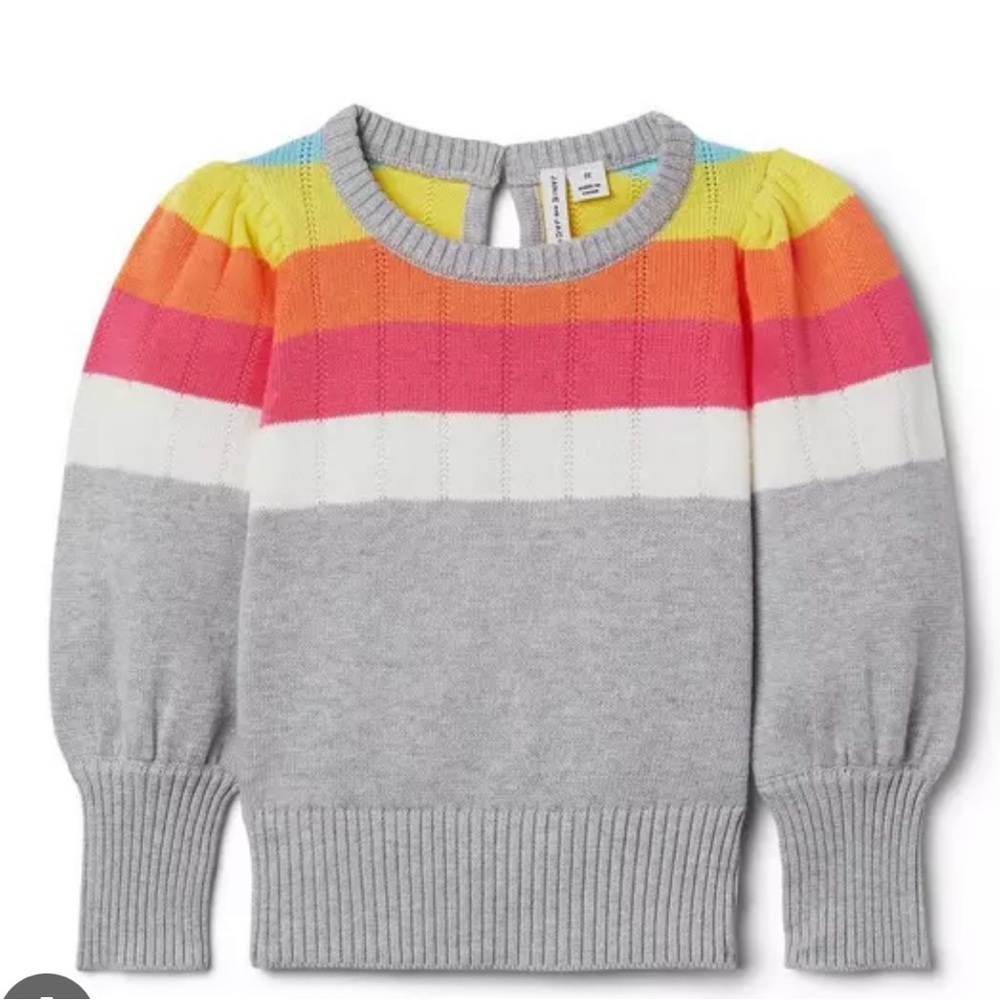 Janie and Jack Colorblocked Toddler Sweater 3t